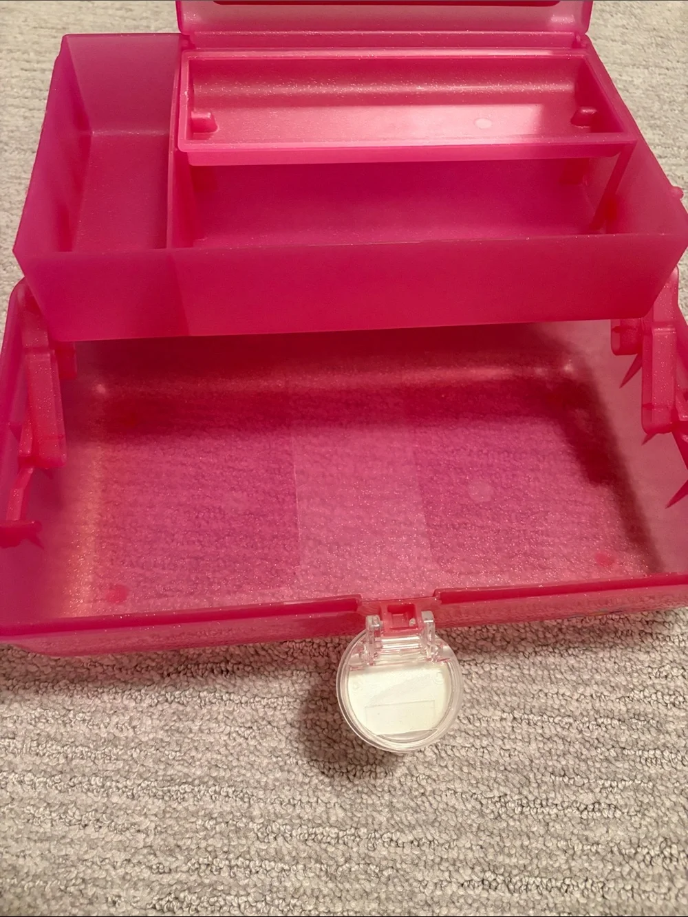 Caboodles Hot Pink with Sparkles Makeup Storage